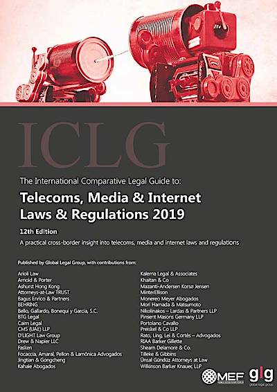 Publication de l’édition 2019 du guide ICLG dédié au segment « Telecom Media et Internet »